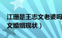 江珊是王志文老婆吗（11月13日江珊和王志文婚姻现状）