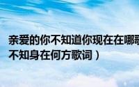 亲爱的你不知道你现在在哪歌名叫什么（11月13日亲爱的你不知身在何方歌词）