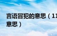 言语冒犯的意思（11月13日言语冒犯是什么意思）