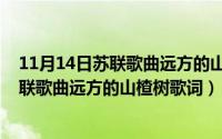 11月14日苏联歌曲远方的山楂树歌词是什么（11月14日苏联歌曲远方的山楂树歌词）