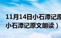 11月14日小石潭记原文朗读视频（11月14日小石潭记原文朗读）