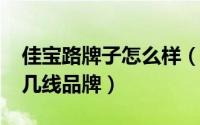 佳宝路牌子怎么样（11月15日佳宝路水槽是几线品牌）