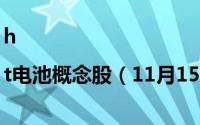 h|t电池概念股（11月15日hlt电池的优点缺点）