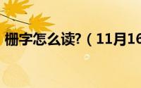 栅字怎么读?（11月16日栅在人名中怎么读）