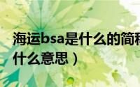 海运bsa是什么的简称（10月08日海运baf是什么意思）