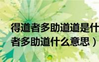 得道者多助道道是什么意思（10月08日得道者多助道什么意思）