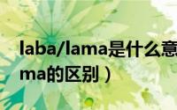 laba/lama是什么意思（11月17日laba和lama的区别）