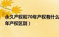 永久产权和70年产权有什么区别（11月17日永久产权和70年产权区别）