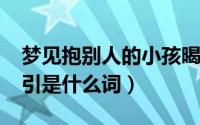 梦见抱别人的小孩暍自己奶（11月17日太常引是什么词）