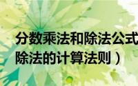 分数乘法和除法公式（11月16日分数乘法与除法的计算法则）