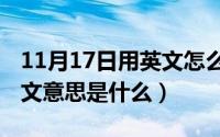 11月17日用英文怎么写（11月17日rain的中文意思是什么）