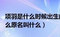 项羽是什么时候出生的?（11月17日项羽姓什么原名叫什么）