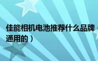 佳能相机电池推荐什么品牌（11月18日佳能相机哪些电池是通用的）