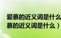 爱慕的近义词是什么标准答案（11月18日爱慕的近义词是什么）