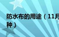 防水布的用途（11月17日防水布材料有哪几种）