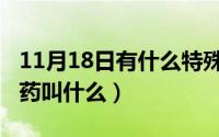 11月18日有什么特殊意义（11月18日爱情的药叫什么）