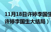 11月18日许婷李国生大结局视频（11月18日许婷李国生大结局）