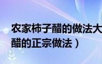 农家柿子醋的做法大全（11月18日河南柿子醋的正宗做法）