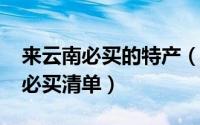 来云南必买的特产（11月18日云南特产送人必买清单）