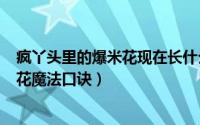 疯丫头里的爆米花现在长什么样了?（10月08日疯丫头爆米花魔法口诀）