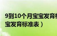 9到10个月宝宝发育标准（10月08日9个月宝宝发育标准表）