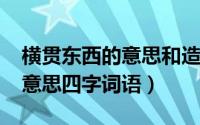 横贯东西的意思和造句（11月18日横贯什么意思四字词语）