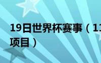 19日世界杯赛事（11月19日世界杯比赛什么项目）