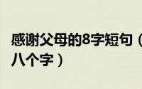 感谢父母的8字短句（11月19日感谢父母短句八个字）