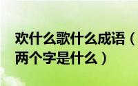 欢什么歌什么成语（11月19日成语欢歌后面两个字是什么）