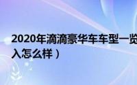 2020年滴滴豪华车车型一览表（11月19日滴滴豪华型车收入怎么样）