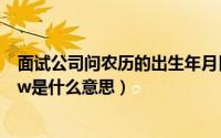 面试公司问农历的出生年月日是什么意思（11月19日wwww是什么意思）