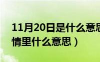 11月20日是什么意思（11月20日4444在爱情里什么意思）