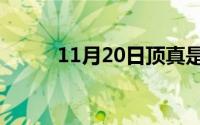 11月20日顶真是什么意思网络语