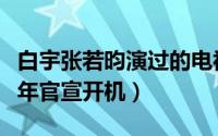 白宇张若昀演过的电视剧（丁黑导演的鸣龙少年官宣开机）