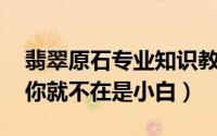 翡翠原石专业知识教程 学会这样看翡翠原石你就不在是小白）