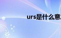 urs是什么意思 urs的含义