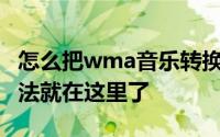 怎么把wma音乐转换成mp3格式 简单实用方法就在这里了