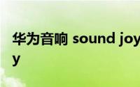 华为音响 sound joy 华为发布新款SoundJoy