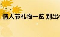 情人节礼物一览 别出心裁的情人节礼物清单