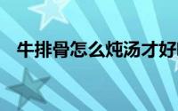 牛排骨怎么炖汤才好喝 牛排骨炖汤的做法