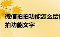 微信拍拍功能怎么给自己加文字 6步设置拍一拍功能文字