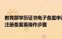 教育部学历证书电子备案申请表（查询教育部学历证书电子注册备案表操作步骤