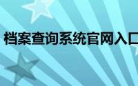 档案查询系统官网入口（档案查询系统上线）