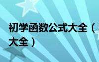 初学函数公式大全（500个函数公式实例汇总大全）