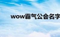 wow霸气公会名字 好听的游戏公会名