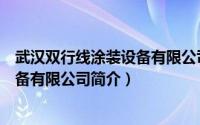 武汉双行线涂装设备有限公司简介电话（武汉双行线涂装设备有限公司简介）