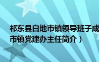 祁东县白地市镇领导班子成员（李湘林-衡阳市祁东县白地市镇党建办主任简介）