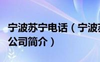 宁波苏宁电话（宁波苏宁国际供应链管理有限公司简介）