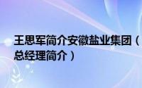 王思军简介安徽盐业集团（王云-中国盐业集团有限公司副总经理简介）