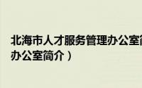 北海市人才服务管理办公室简介地址（北海市人才服务管理办公室简介）